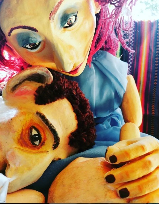 Bonecos feitos para a apresentação 